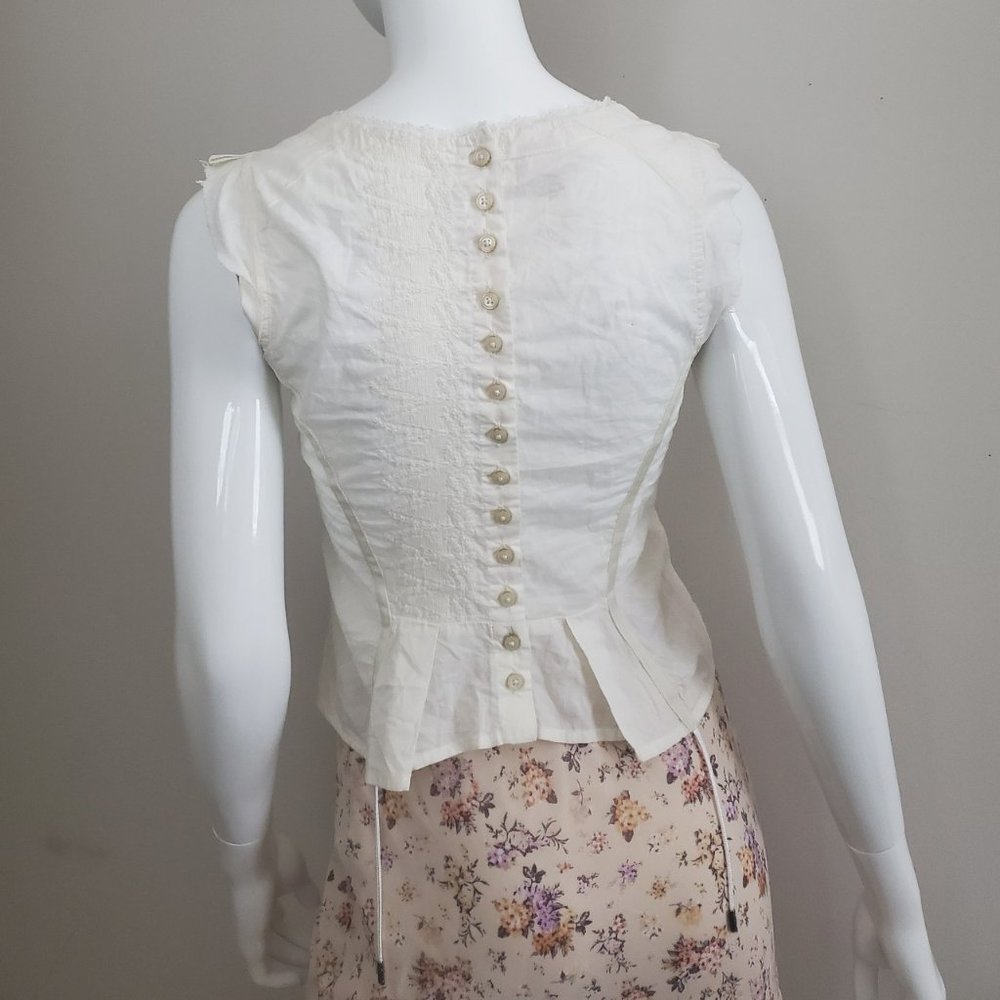 diesel : dainty white sleeveless top